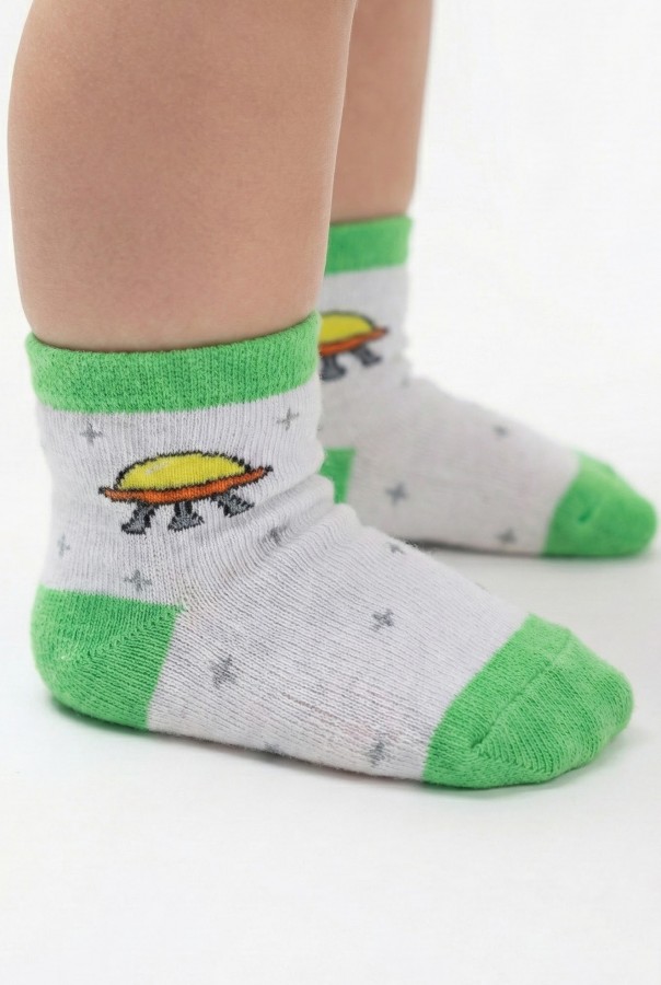 Desenli Bebek Çorap (0-1 Yaş) 10006-3