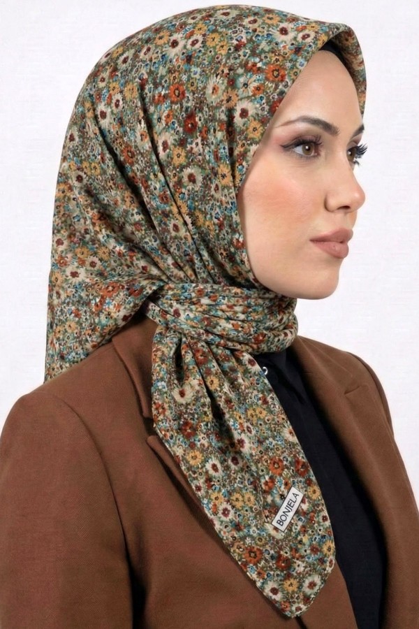 Desenli Mio Caz Eşarp 6303-3