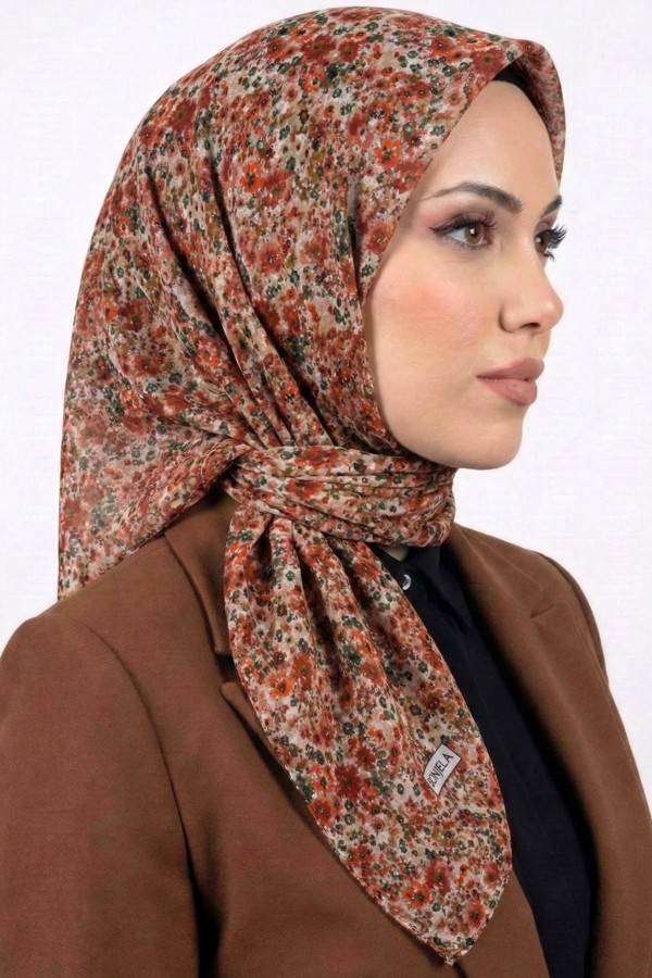 Desenli Mio Caz Eşarp 6303-11