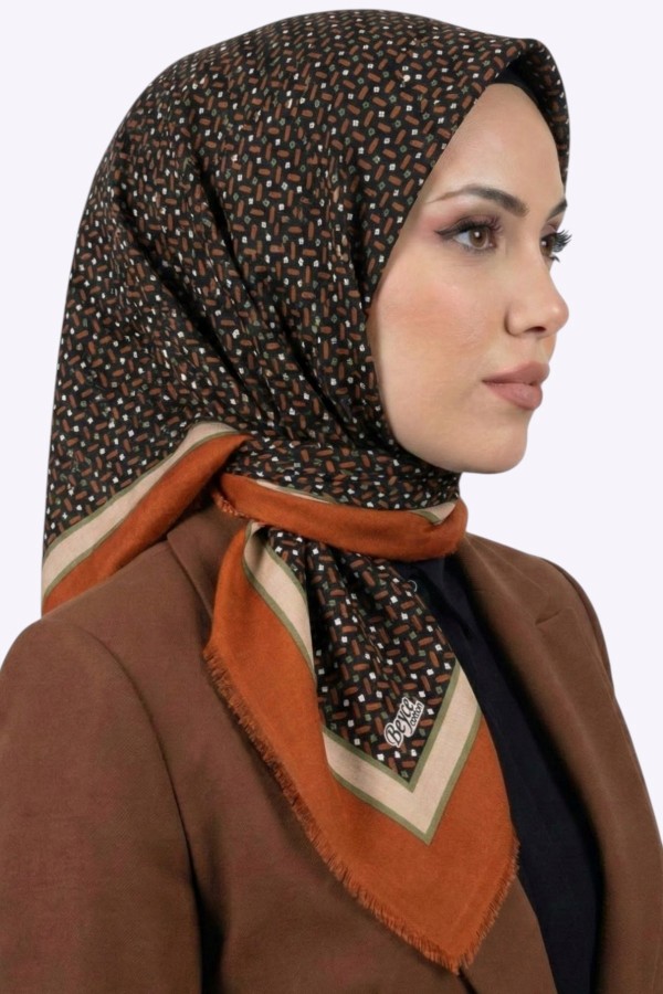 Desenli Flamlı Eşarp  6510