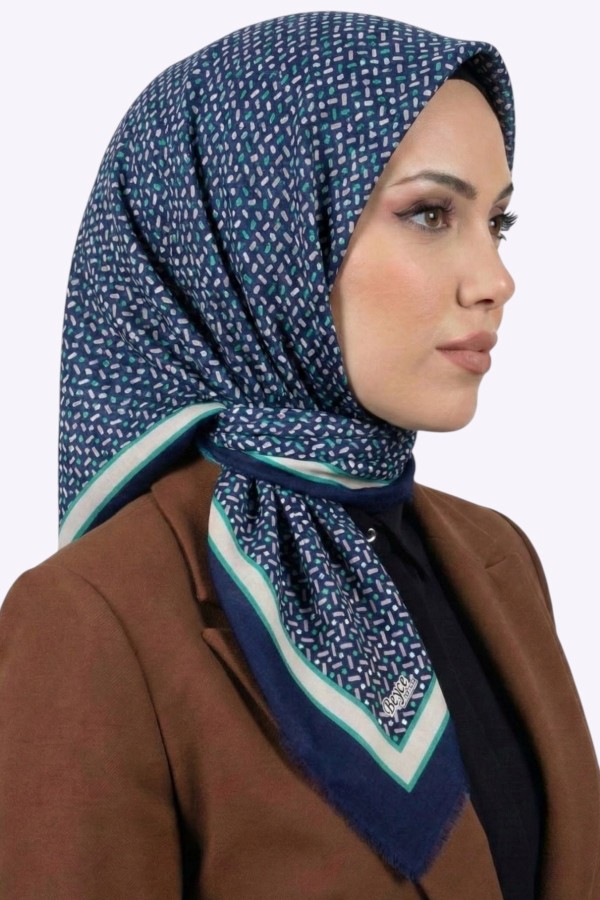 Desenli Flamlı Eşarp  6510-6