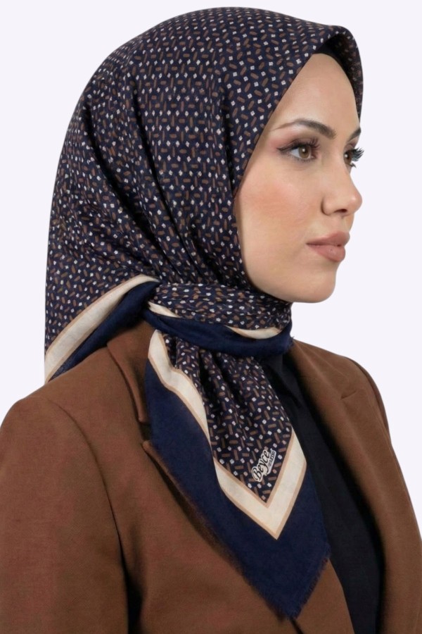 Desenli Flamlı Eşarp  6510-13