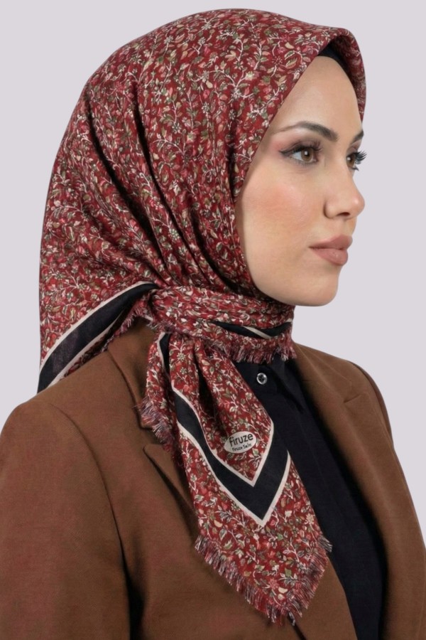 Desenli Flamlı Eşarp  6511-5