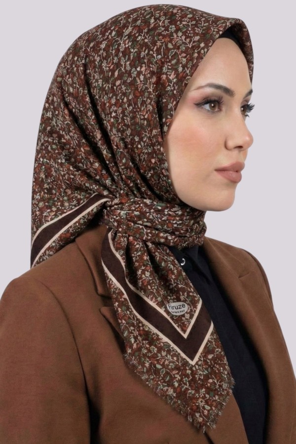 Desenli Flamlı Eşarp  6511-6
