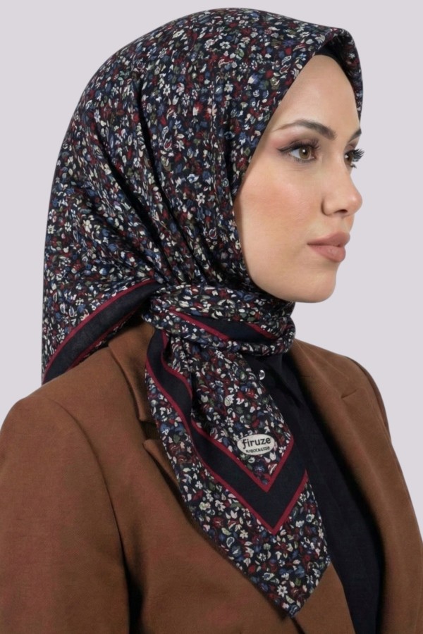 Desenli Flamlı Eşarp  6511-9