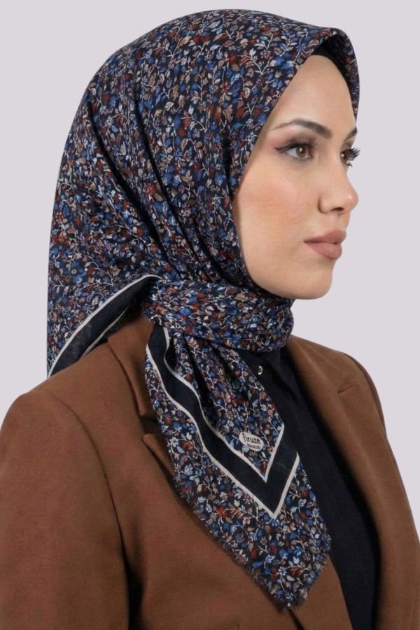 Desenli Flamlı Eşarp  6511-12