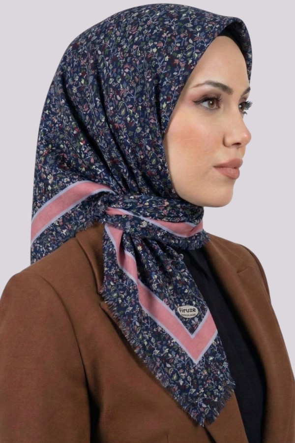 Desenli Flamlı Eşarp  6511-18