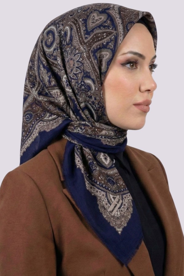 Desenli Flamlı Eşarp 6519-26