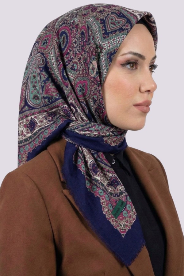 Desenli Flamlı Eşarp 6519-22