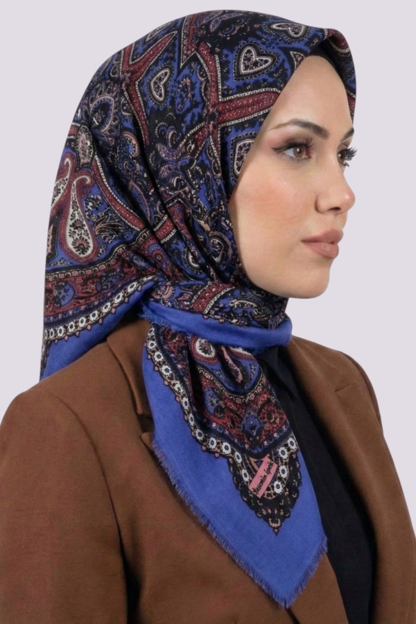 Desenli Flamlı Eşarp 6519-8