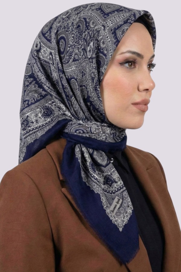 Desenli Flamlı Eşarp 6519-6