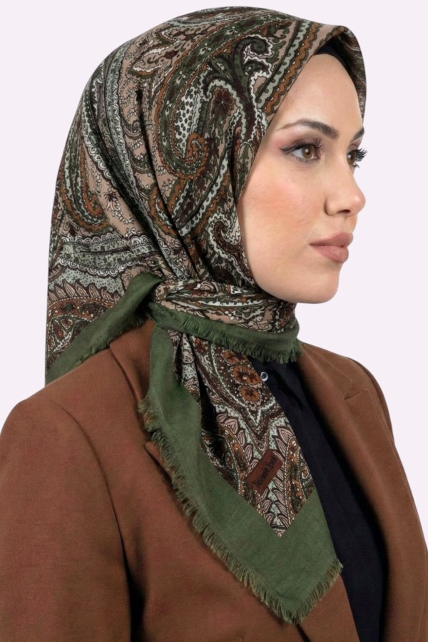 Desenli Flamlı Eşarp 6520-6
