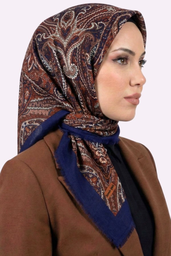 Desenli Flamlı Eşarp 6520-11