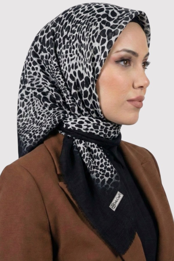 Desenli Flamlı Eşarp 6521-3