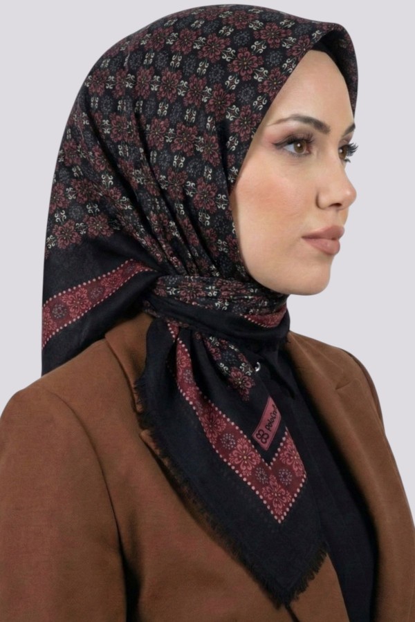 Desenli Flamlı Eşarp 6522-8