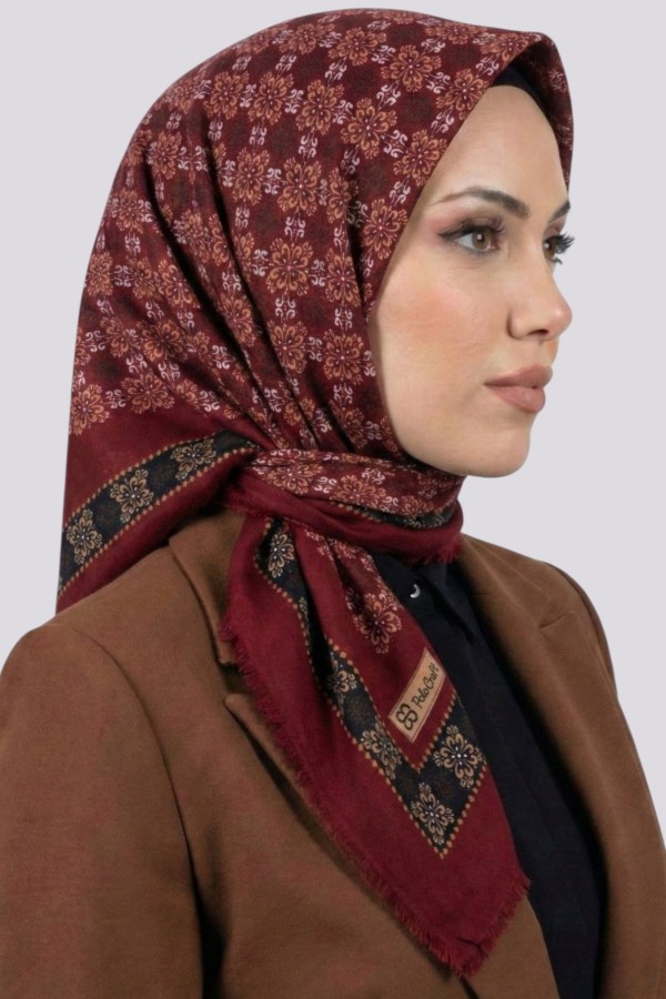 Desenli Flamlı Eşarp 6522-12