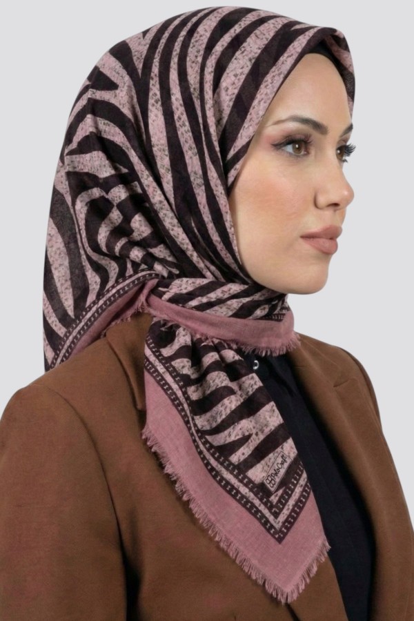 Desenli Flamlı Eşarp 6523-4