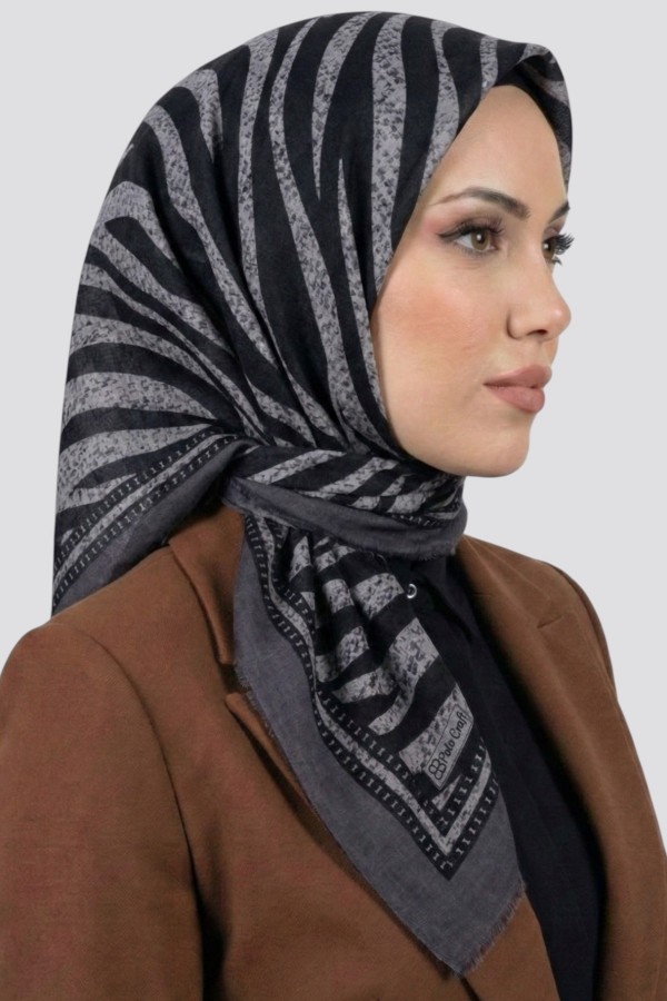 Desenli Flamlı Eşarp 6523-8