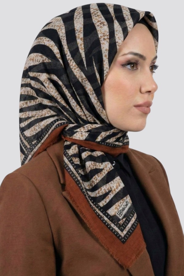 Desenli Flamlı Eşarp 6523-9