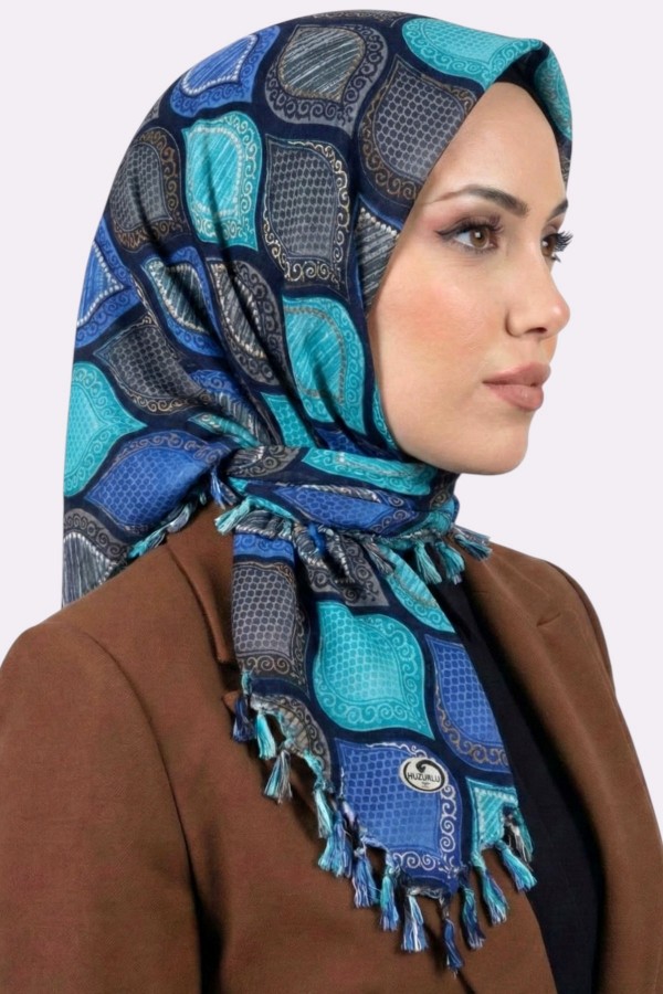 Boncuklu Desenli Yazma 6600-15
