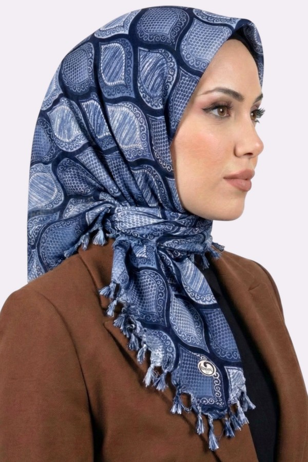 Boncuklu Desenli Yazma 6600-12