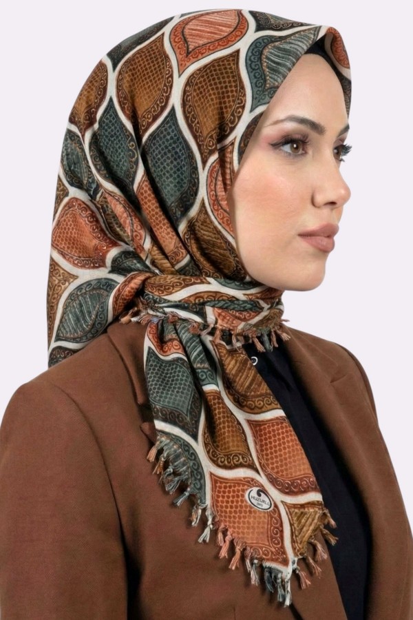 Boncuklu Desenli Yazma 6600-3