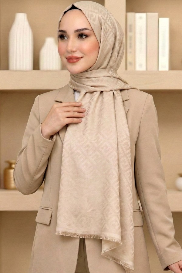 F Desen Pamuklu Şal 6034-6