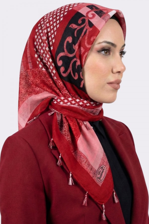 Desenli İnci Boncuklu Yazma 6605-1