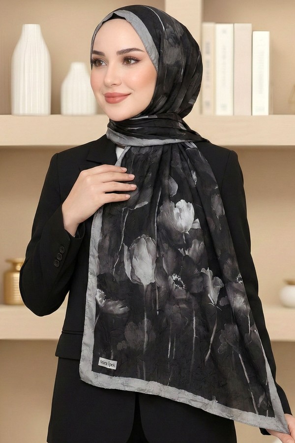 Mira İpek Bambu Crush Şal 6032-2