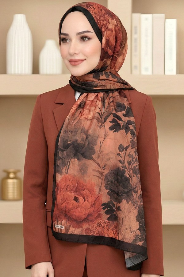 Mira İpek Bambu Crush Şal 6033-8