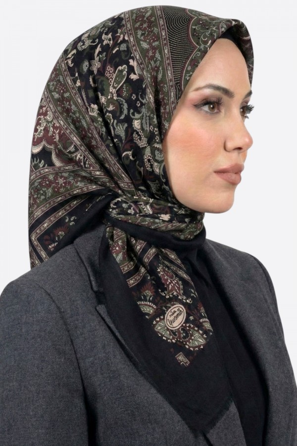 Desenli Flamlı Eşarp 6524-4