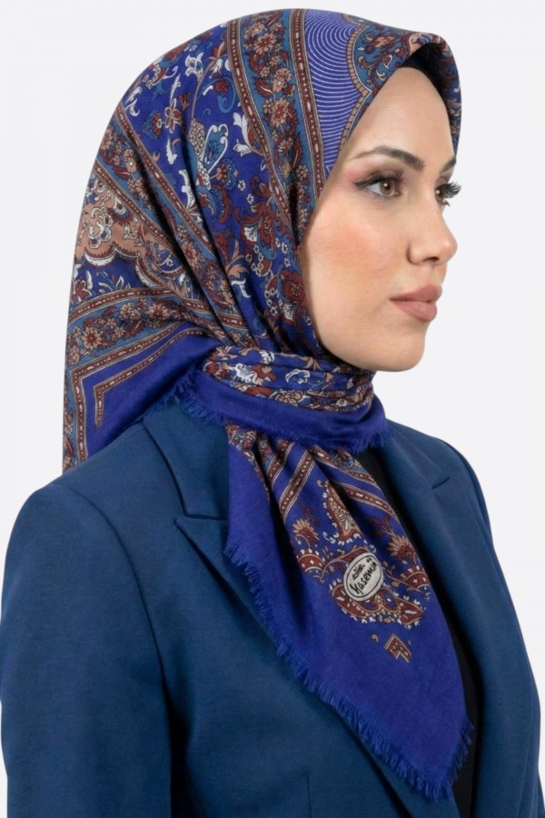 Desenli Flamlı Eşarp 6524-14