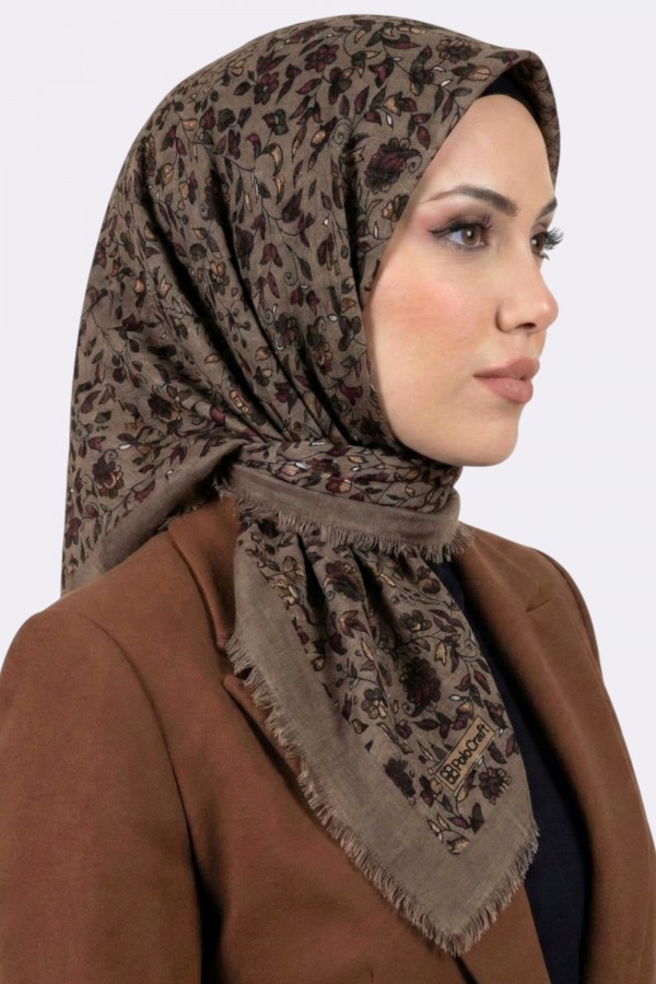 Desenli Flamlı Eşarp 6525-11