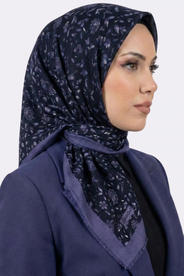 Desenli Flamlı Eşarp 6525-1