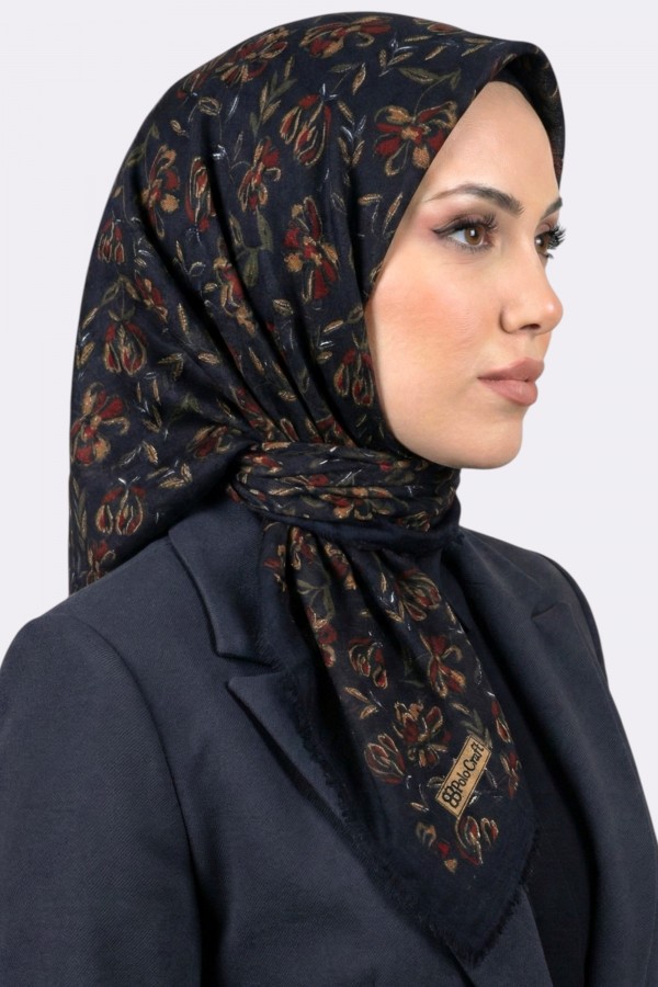 Desenli Flamlı Eşarp 6526-9