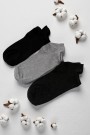 İbrahim Berk 3'lü Dikişsiz Erkek Patik Çorap 9312-3