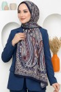 Ebruli Organik Pamuk Soft Şal 6045-2