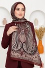 Ebruli Organik Pamuk Soft Şal 6045-12