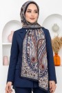Ebruli Organik Pamuk Soft Şal 6045-15