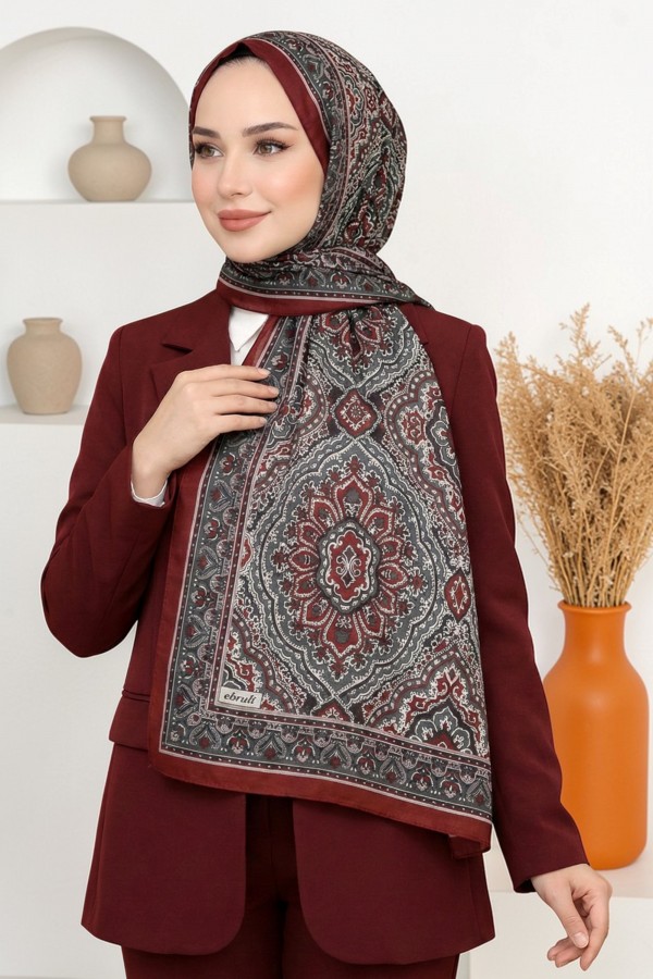 Ebruli Organik Pamuk Soft Şal 6046-13