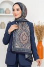 Ebruli Organik Pamuk Soft Şal 6046-11