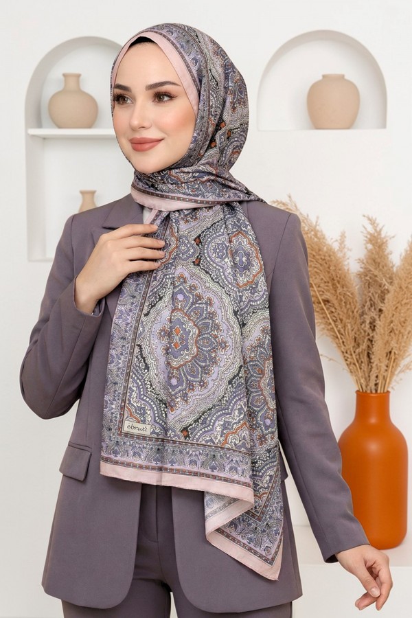 Ebruli Organik Pamuk Soft Şal 6046-10