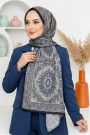 Ebruli Organik Pamuk Soft Şal 6046-4