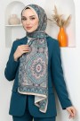 Ebruli Organik Pamuk Soft Şal 6046-2