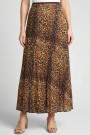 Pliseli Leopar Desenli Etek 2029-1