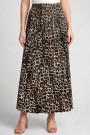 Pliseli Leopar Desenli Etek 2029-2