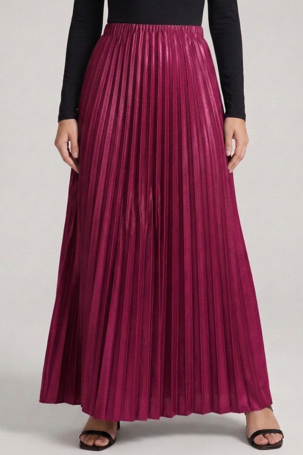 Piliseli Düz Renk Etek 2030-1