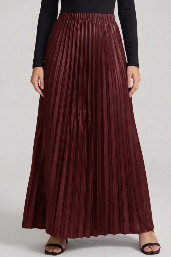 Piliseli Düz Renk Etek 2030-2