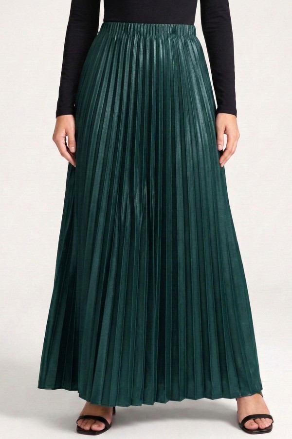 Piliseli Düz Renk Etek 2030-3