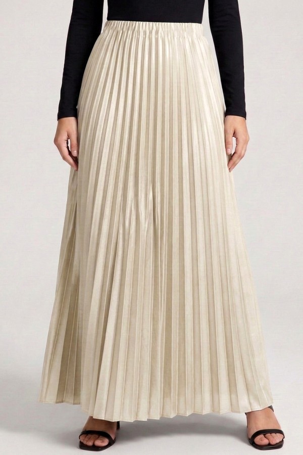 Piliseli Düz Renk Etek 2030-4